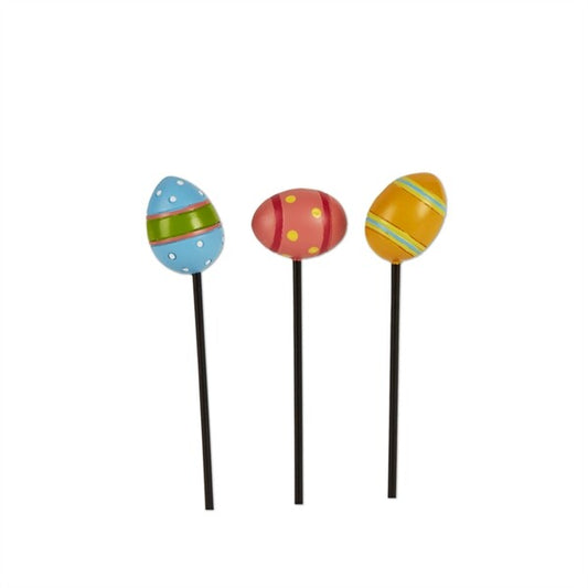 MW Easter Decor - Fairy Garden Mini Egg Stakes 3pc Set