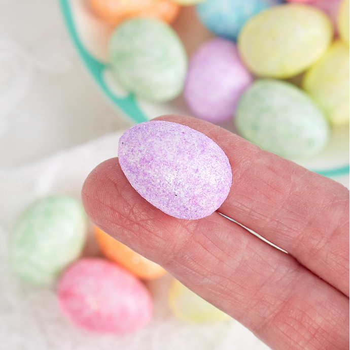FDC Easter Craft Supply - Mini Foam Glitter Pastel Eggs 36pc