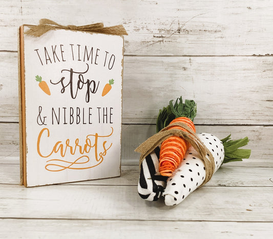 AGD Easter Spring Decor - Nibble The Carrots Bunches Tier Tray 2pc