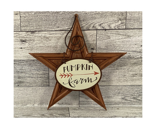 AGD Fall Decor - Pumpkin Farm Prim Star Ornament