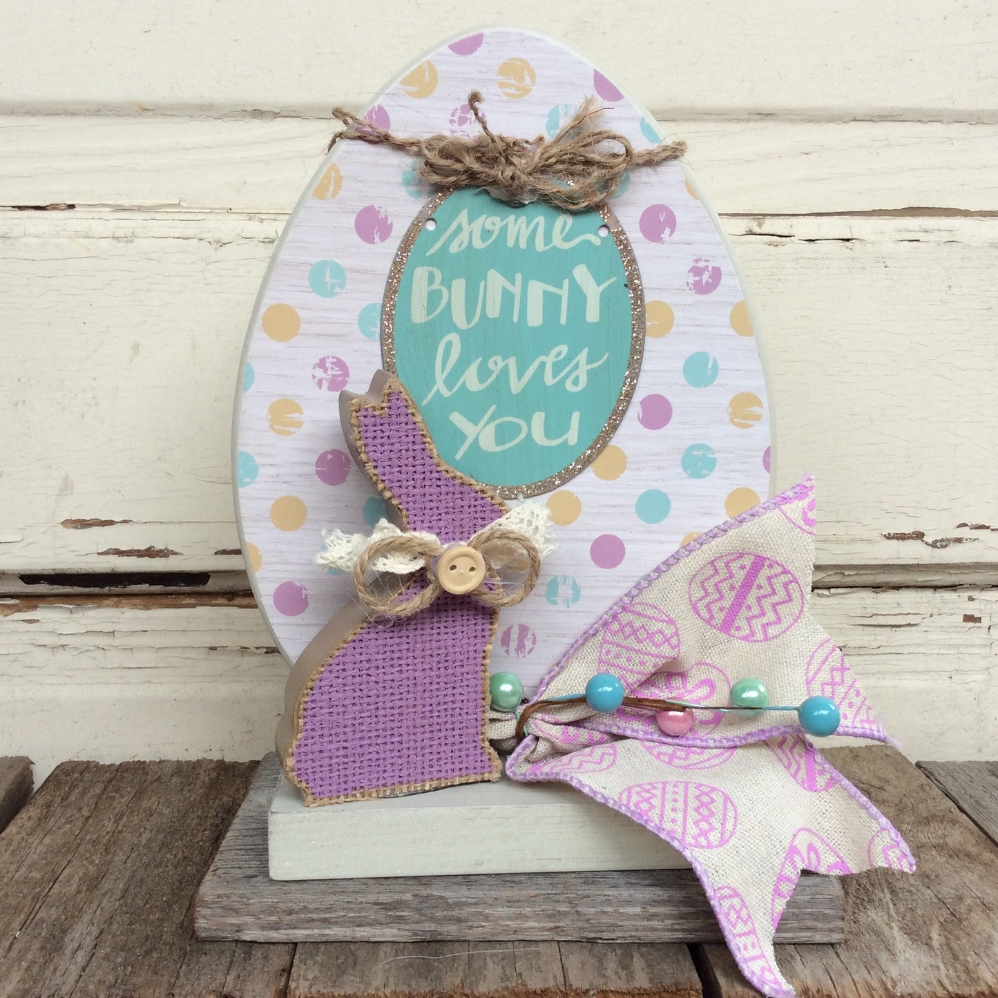 AGD Easter Decor - Some Bunny Loves You Bunny Display