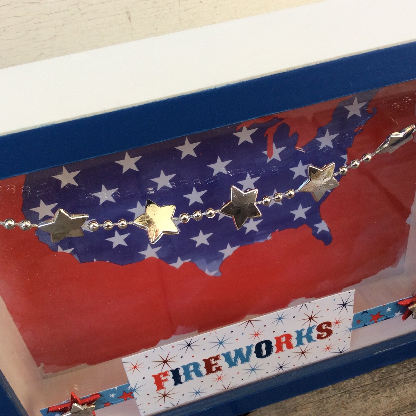 AGD Patriotic Decor - Fireworks Box Shadow Sign