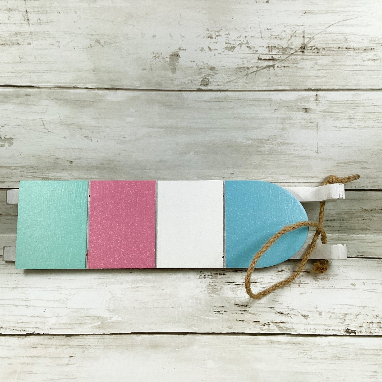 AGD Christmas Decor - Pastel Mid Century Sled Reindeer Tier Tray 4pc Set