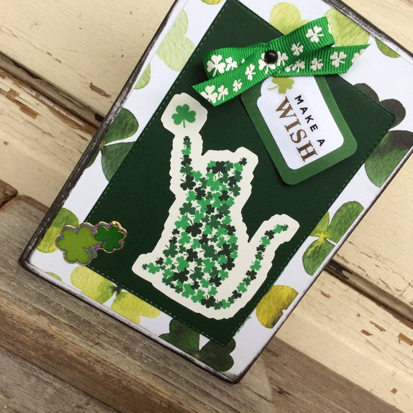 AGD St Patrick's Decor - Make A Wish Cat Box Collage Sign