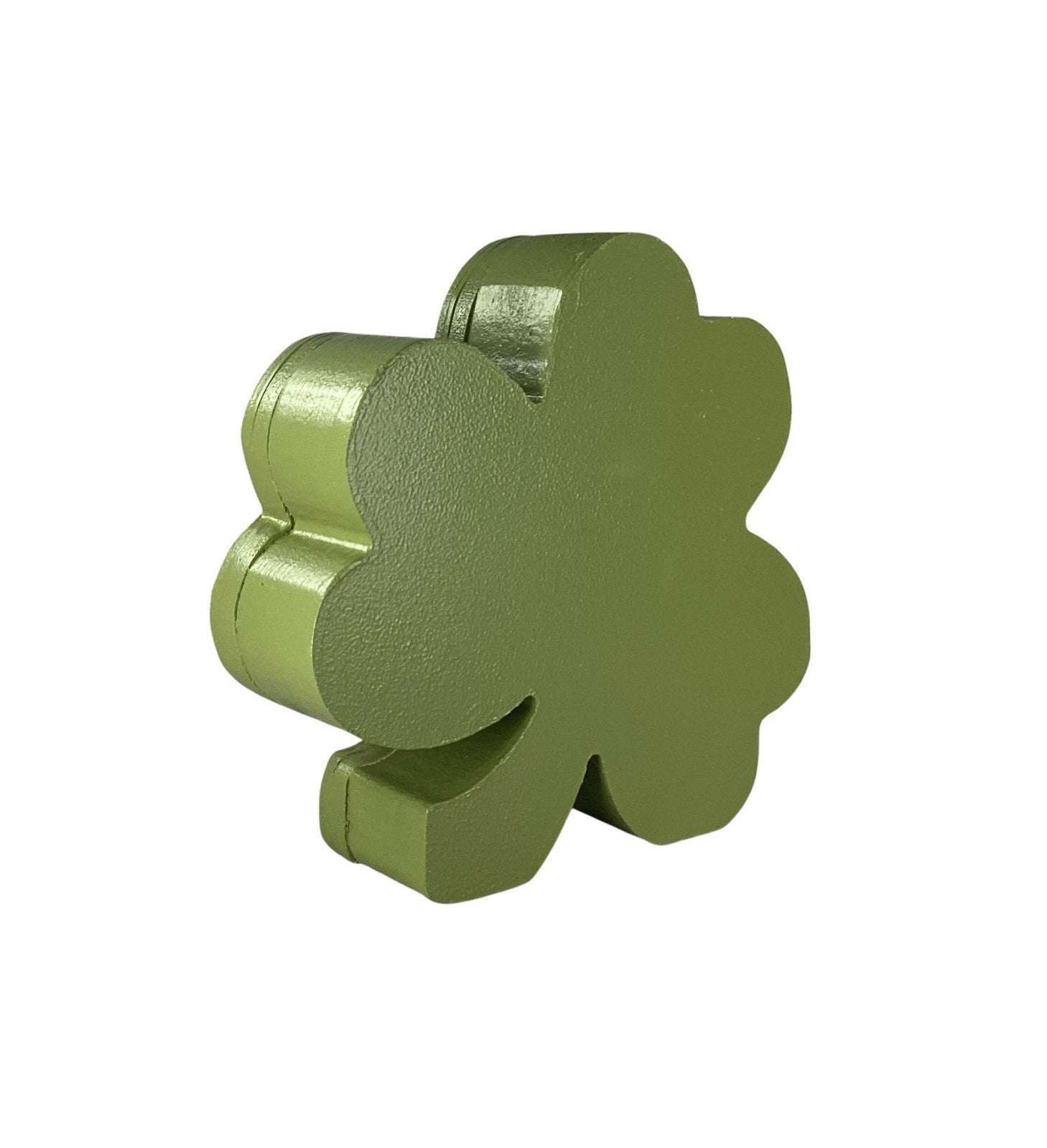 AGD  St Patrick Decor -  Irish Shamrock Chunky Wood Shaker Sitter