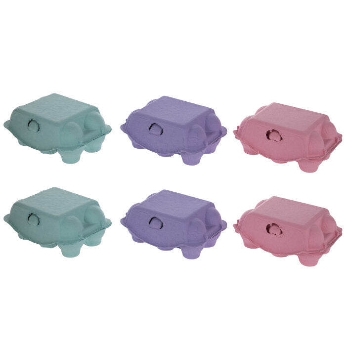 HL Easter Decor  Spring Colors Pastel 1/2 Egg Cartons 6pk