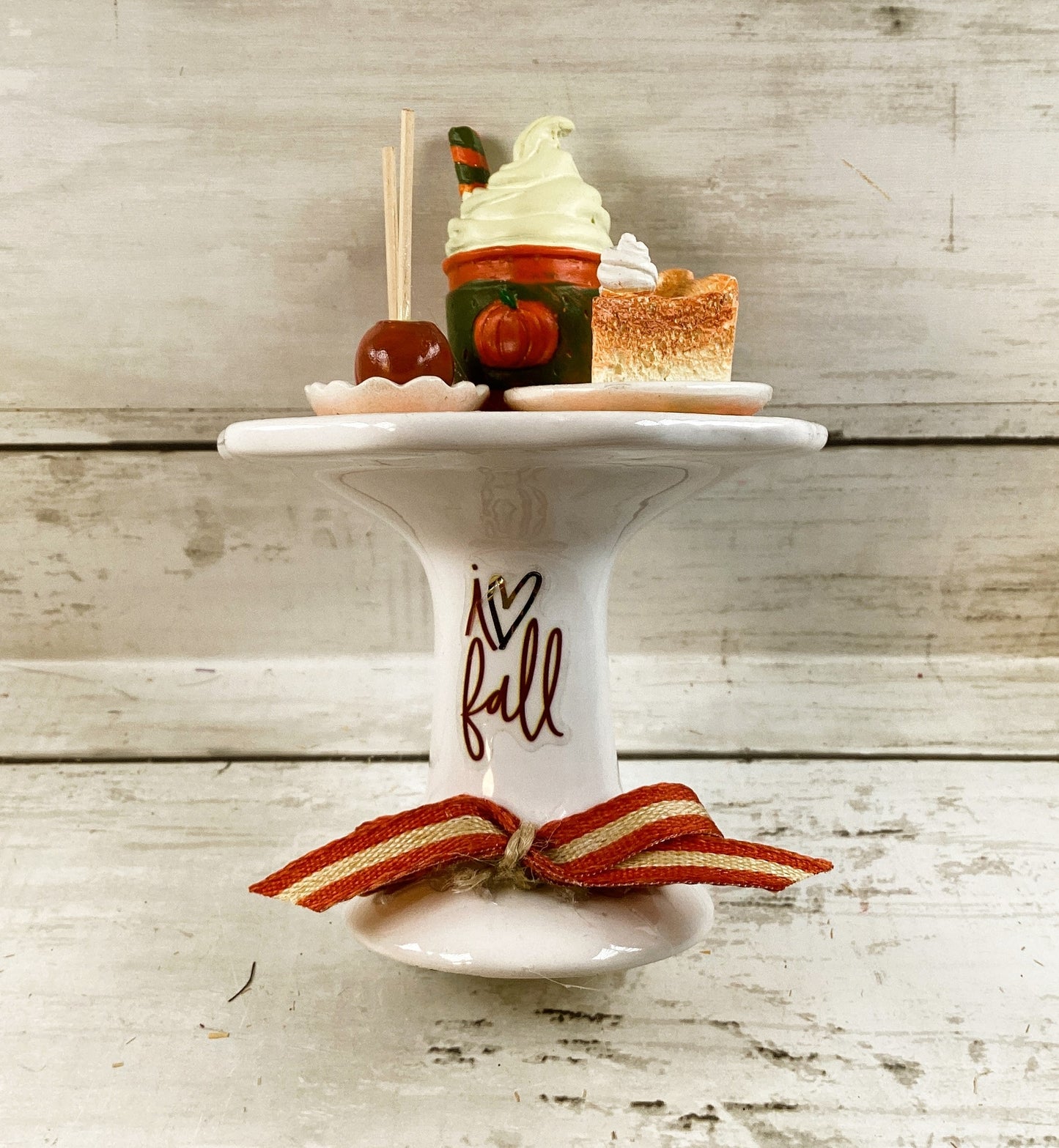 AGD Fall Decor - Pumpkin Spice Latte Pie Caramel Apple Risers 1pc