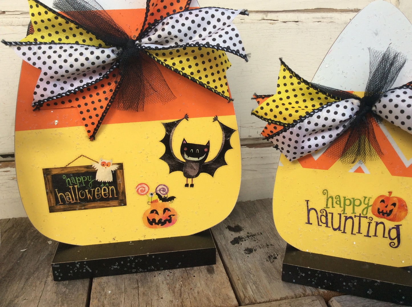 AGD Halloween Decor - LG Candy Corn Cute Witch 3pc Set