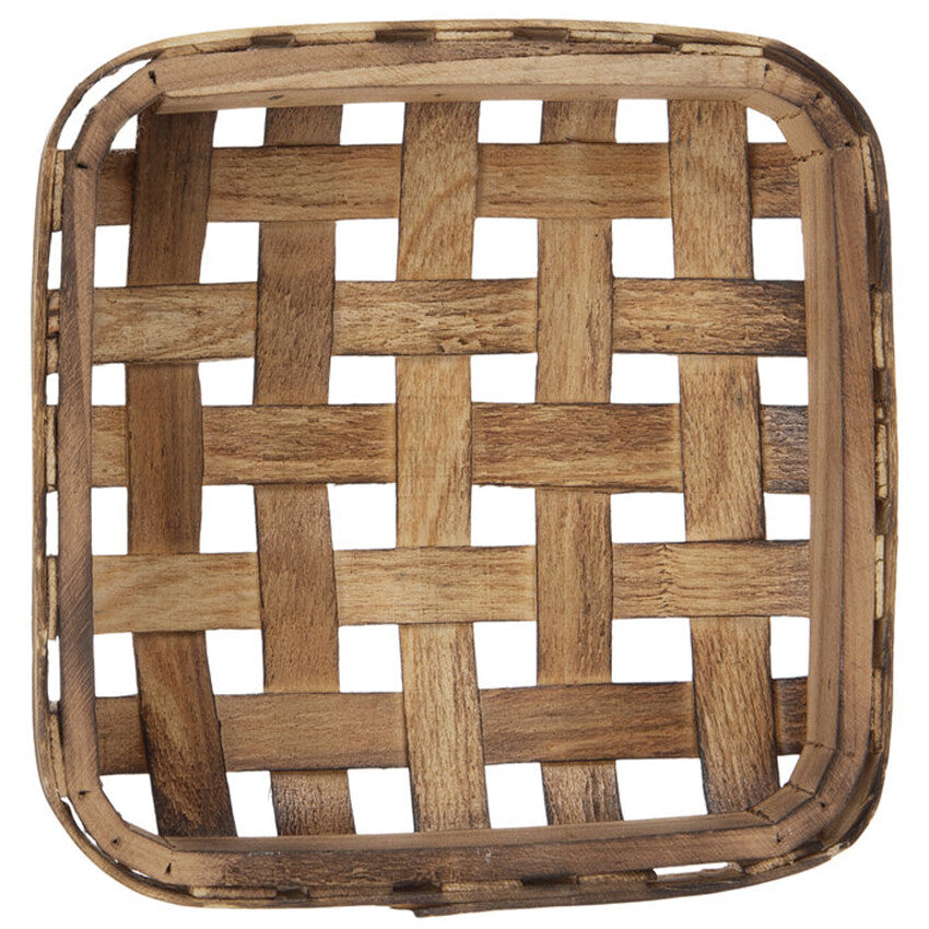 HL Easter Decor - (1) DIY Natural White Tobacco Basket 6 x 6-inch