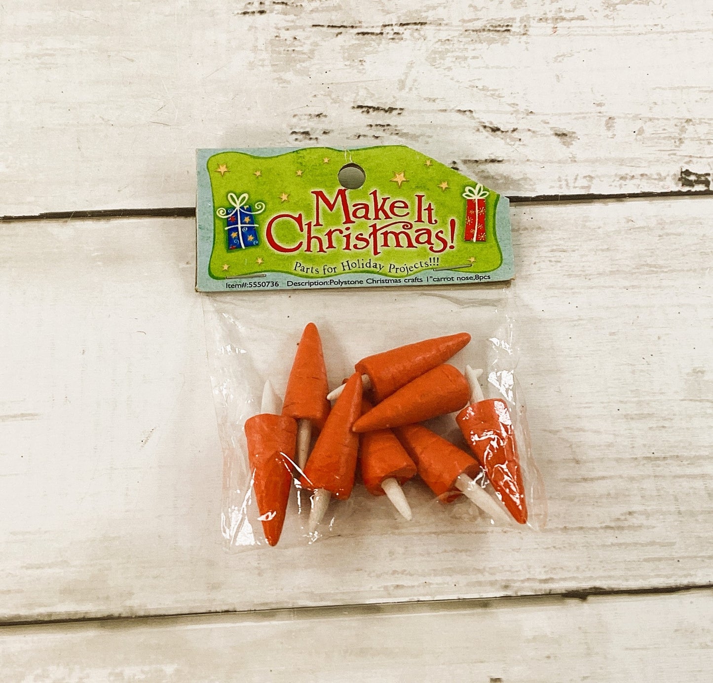 HL Christmas Craft Supply - Snowman Carrot Nose 8pc Set