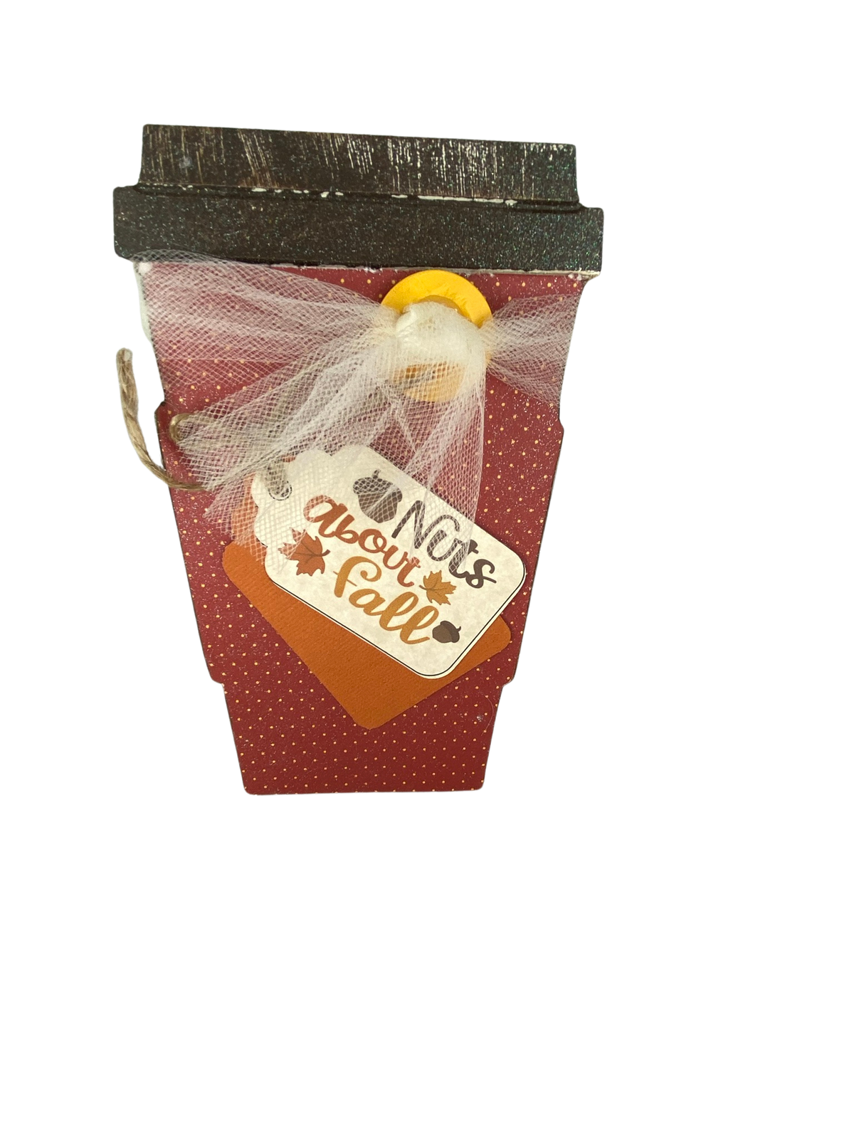 AGD Fall Decor - Pumpkin Spice Coffee Cup Reversible MDF Wood 2pc set