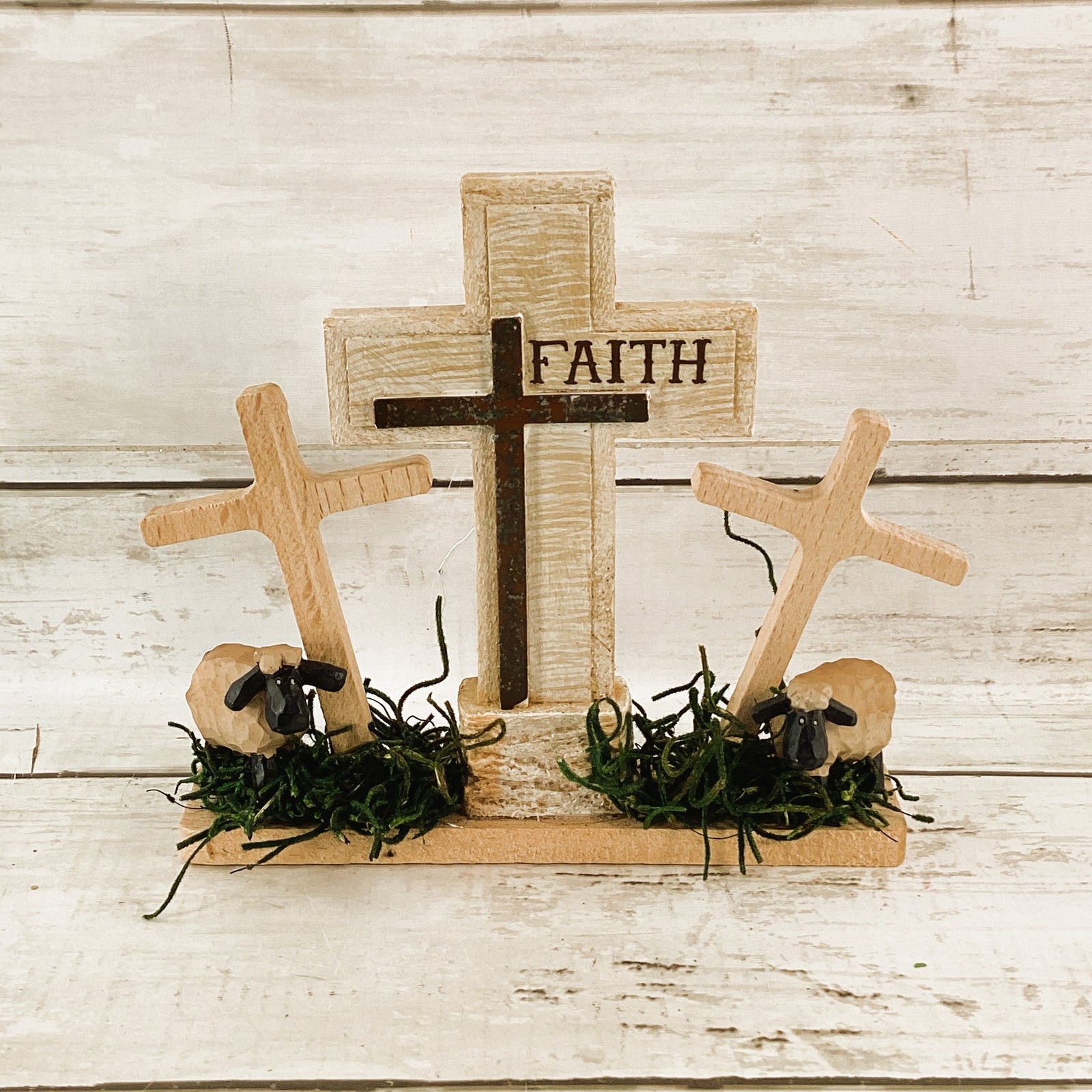 AGD Easter Decor -  FAITH Three Crosses Resurrection Display