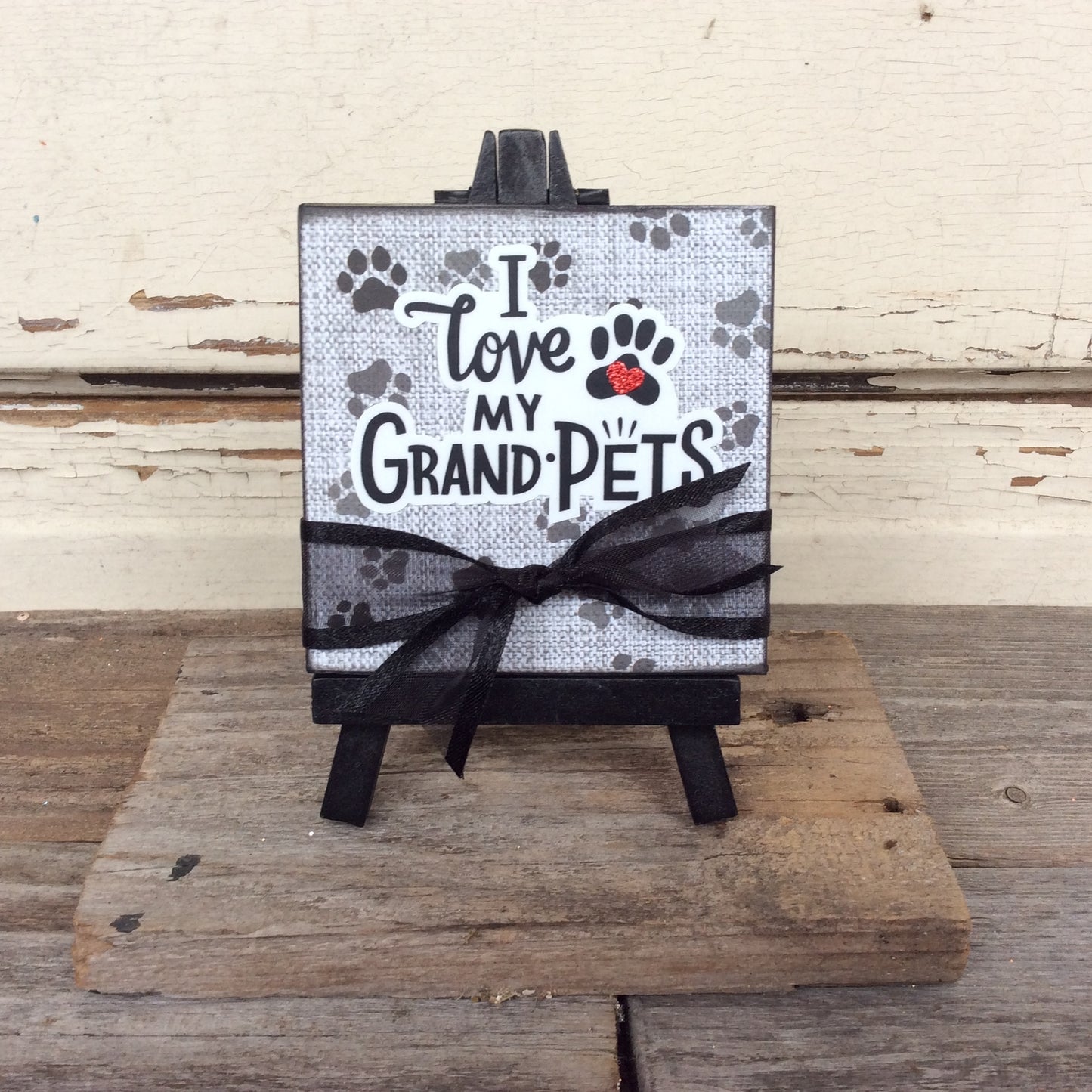 AGD Pet Gift - I Love My Grand Pets Easel Display