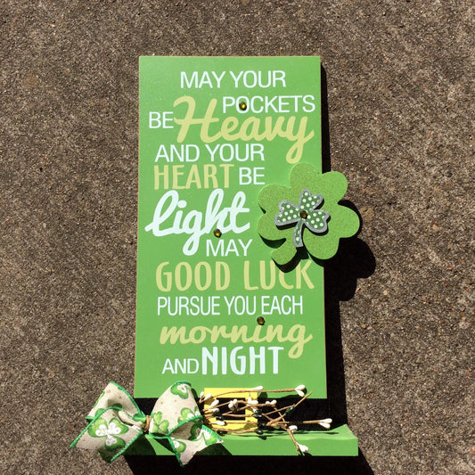 AGD St Patrick's Decor - Irish Proverb Chunky Tophat Tabletop Sign