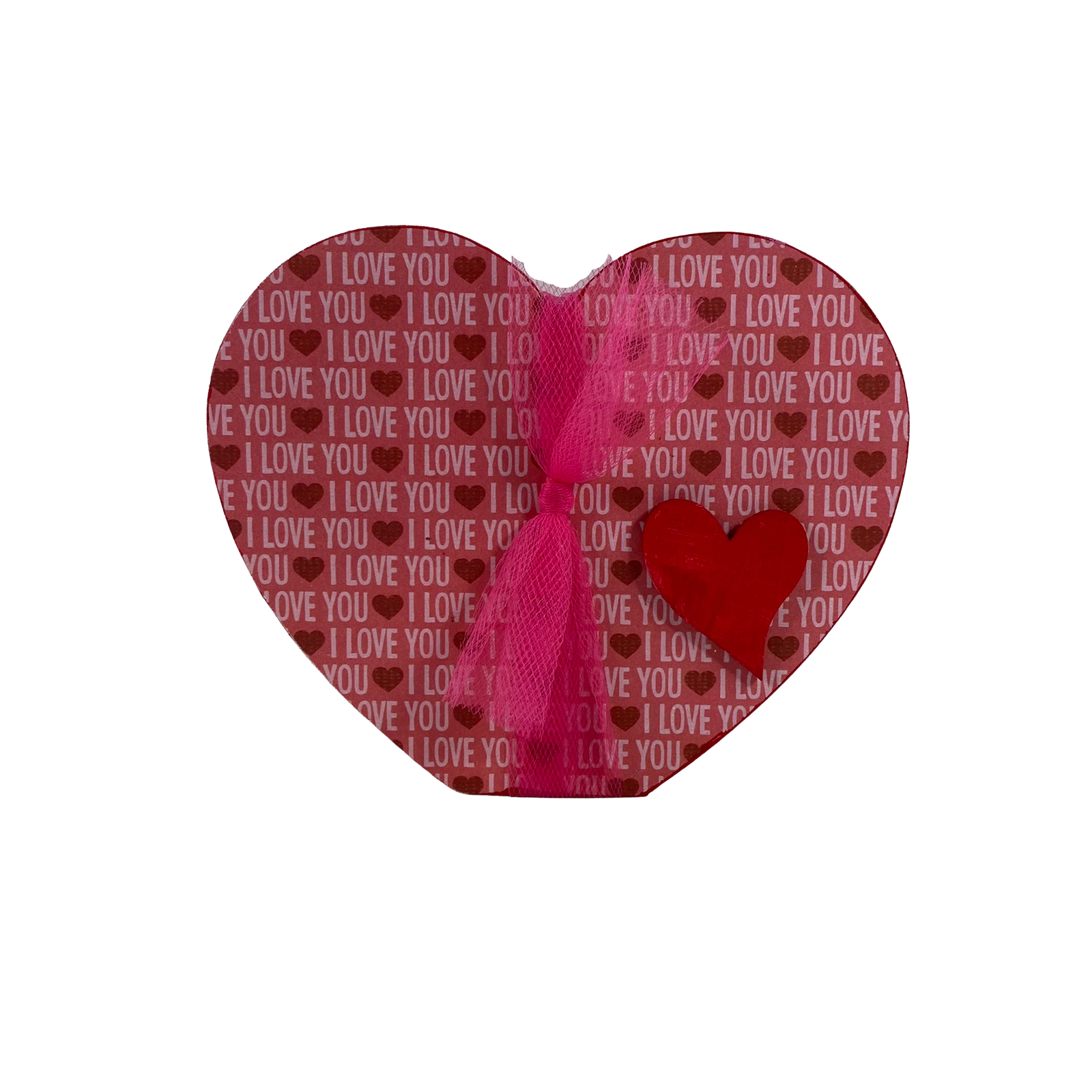 AGD Valentines Decor -  I Love You Double-Sided Chunky Heart Sitter