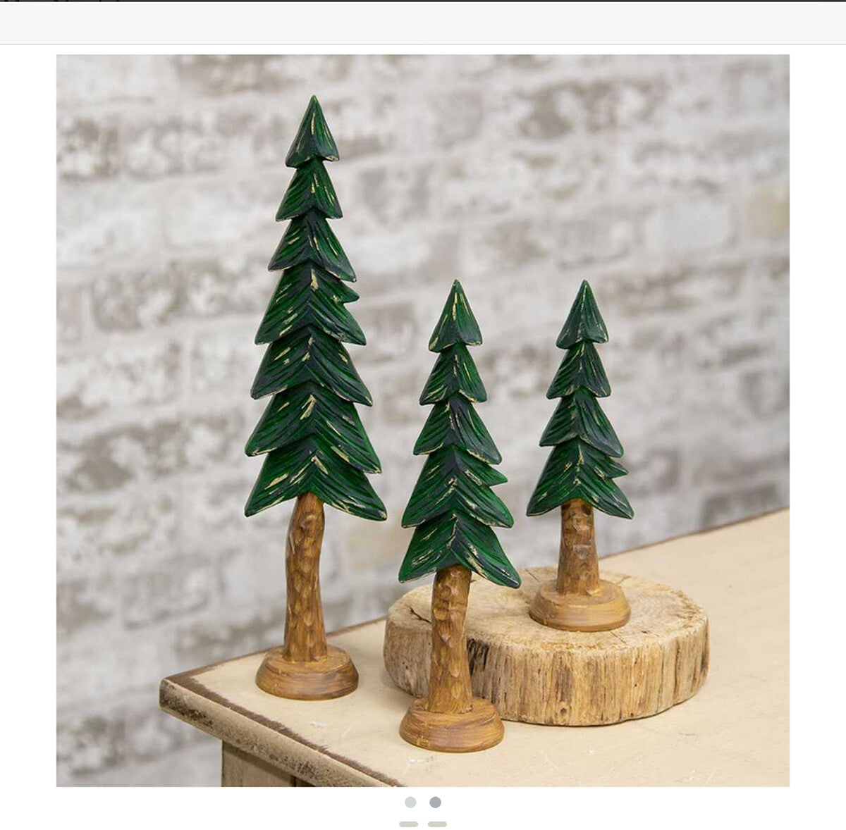CWI Christmas Decor - Prim Skinny Resin Alpine Tabletop Tree 12inch