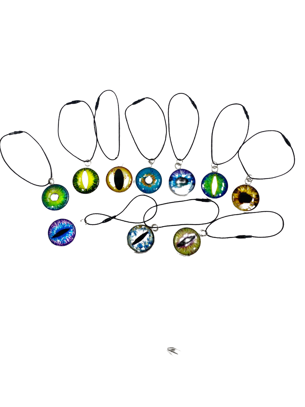 AGD Halloween Decor - Cat Dragon Glass Eyeball Mirror Ornaments 10pc Set