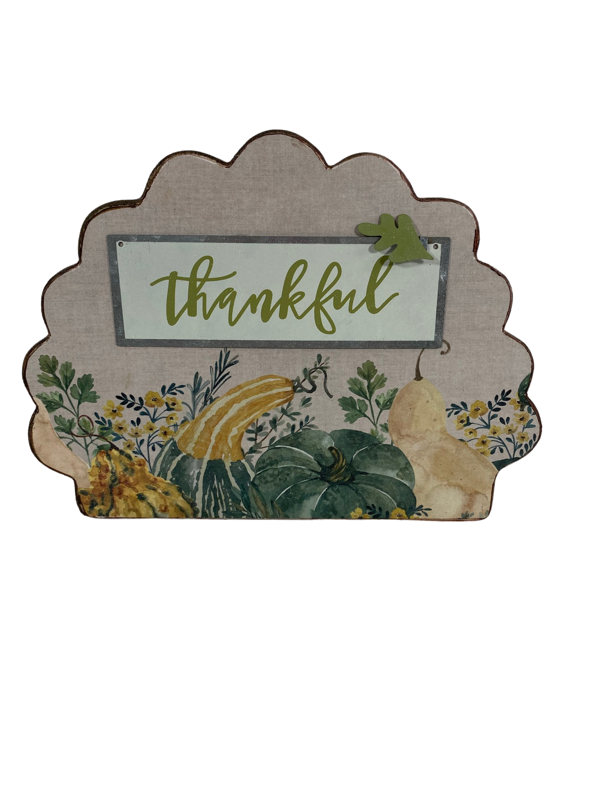 AGD Fall Decor - Reversible Blessings Chunky Wood Turkey Sign
