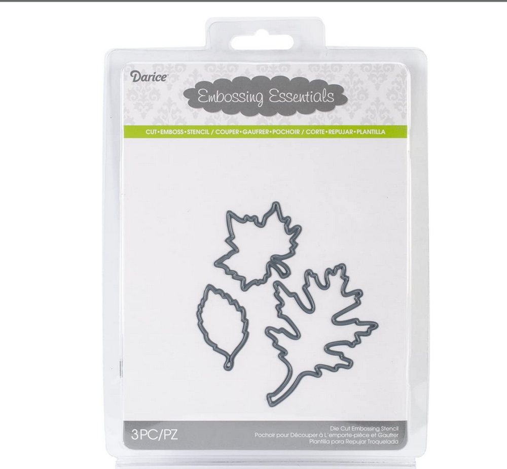 Darice Embossing Essentials Dies, Cut Leaves, 3-Pack