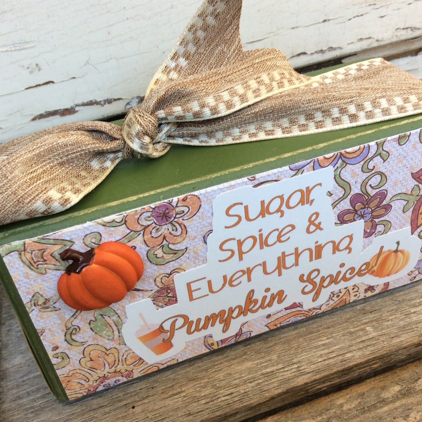 AGD Fall Decor - Sugar Spice and Pumpkin Spice Box Sign
