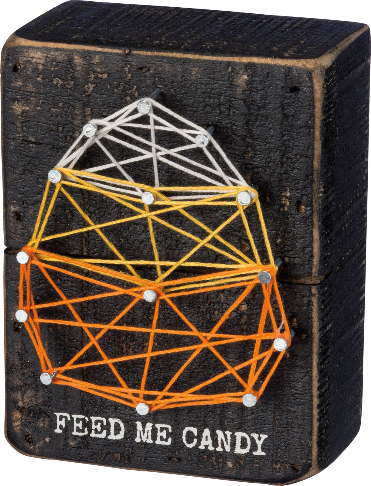 PBK Fall Halloween Decor - Feed Me Candy Corn String Art