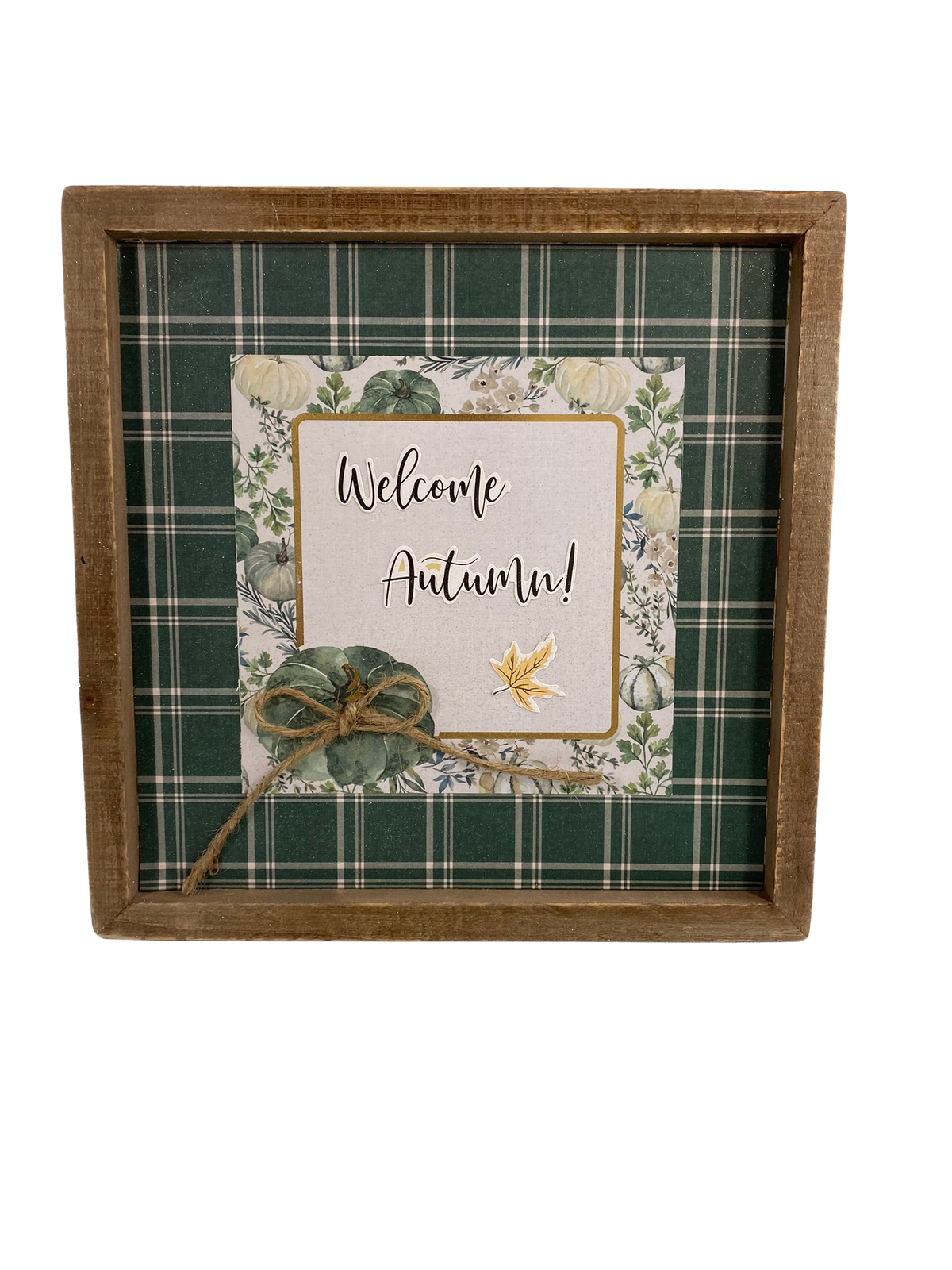 AGD Fall Decor - Welcome Autumn Thankful Reversible Inset Box Sign