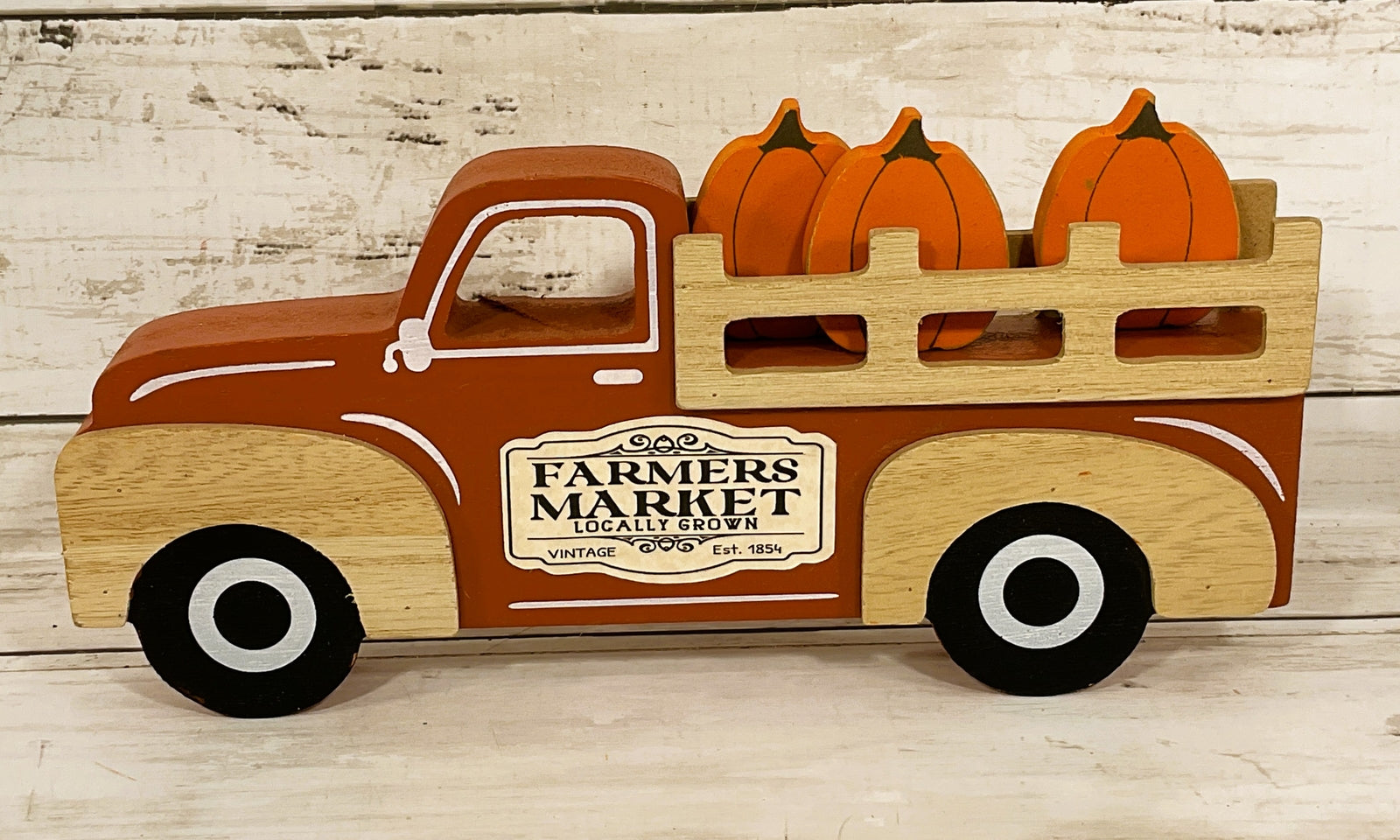 AGD Fall Decor - Farmers Market Stand Harvest Chunky Wood Truck