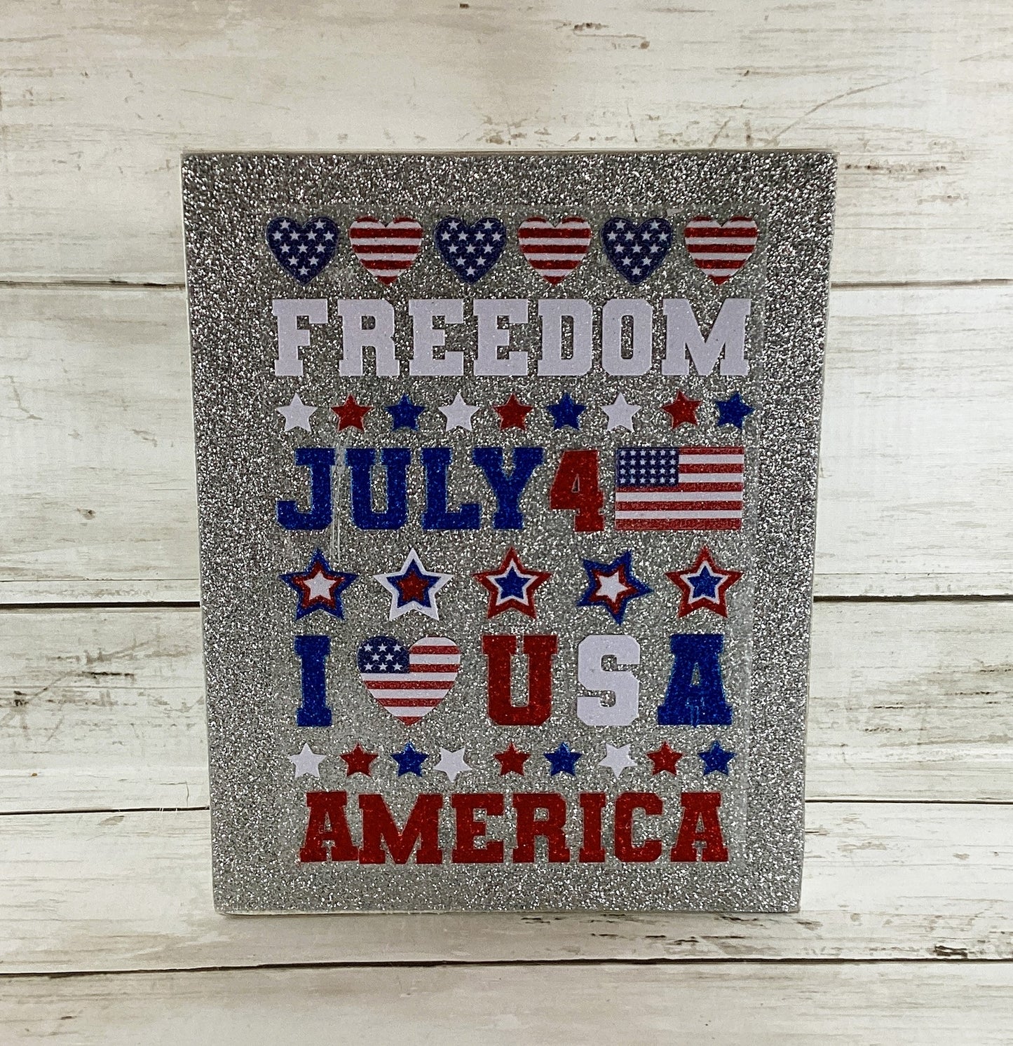 AGD Patriotic Decor - July 4th Freedom Tinsel Firecracker Party Display
