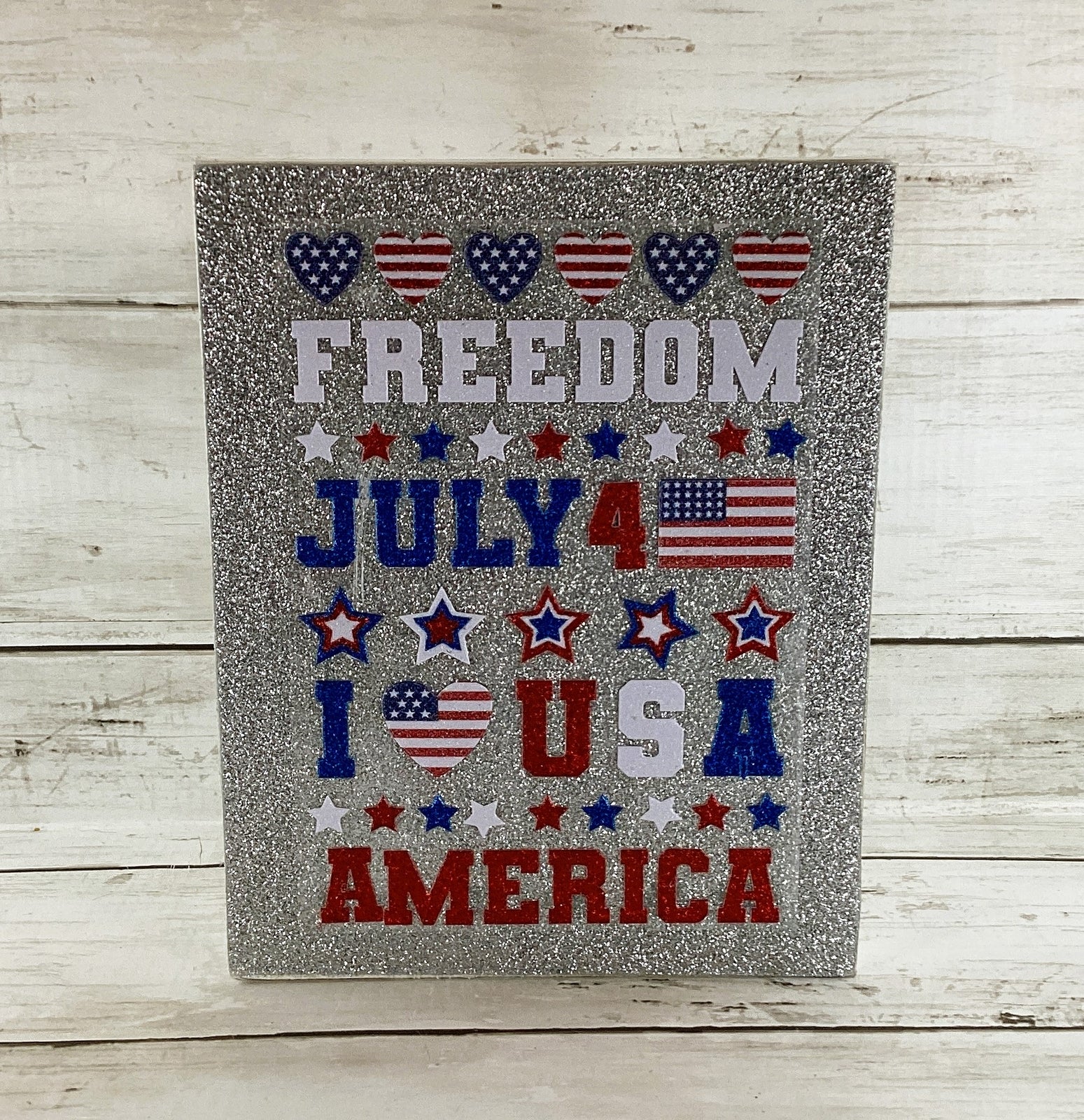 AGD Patriotic Decor - July 4th Freedom Tinsel Firecracker Party Display