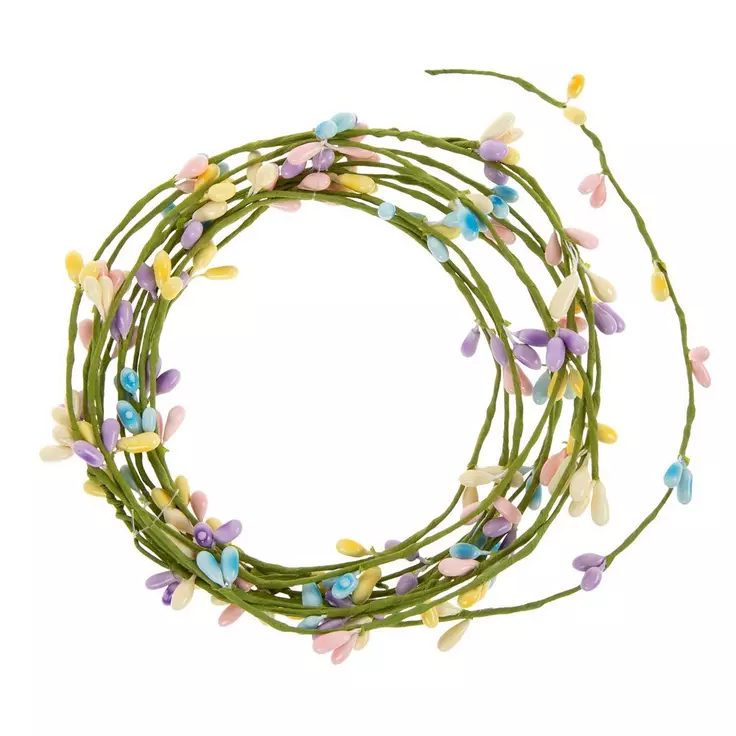 HL Spring Decor - Pastel Mini Pip-berry Trim Rope Strand 12ft