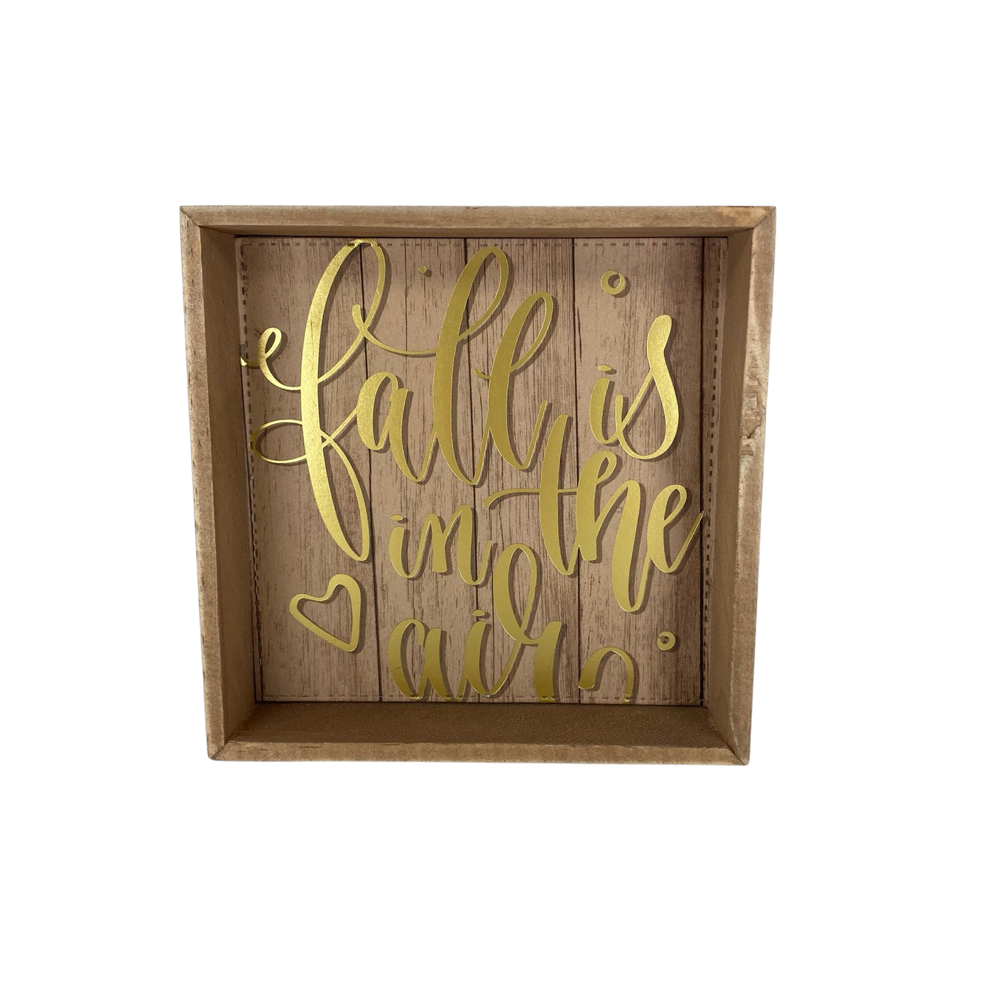 AGD Fall Decor - Pumpkin Spice 3-D Reversible Wood Box Sign