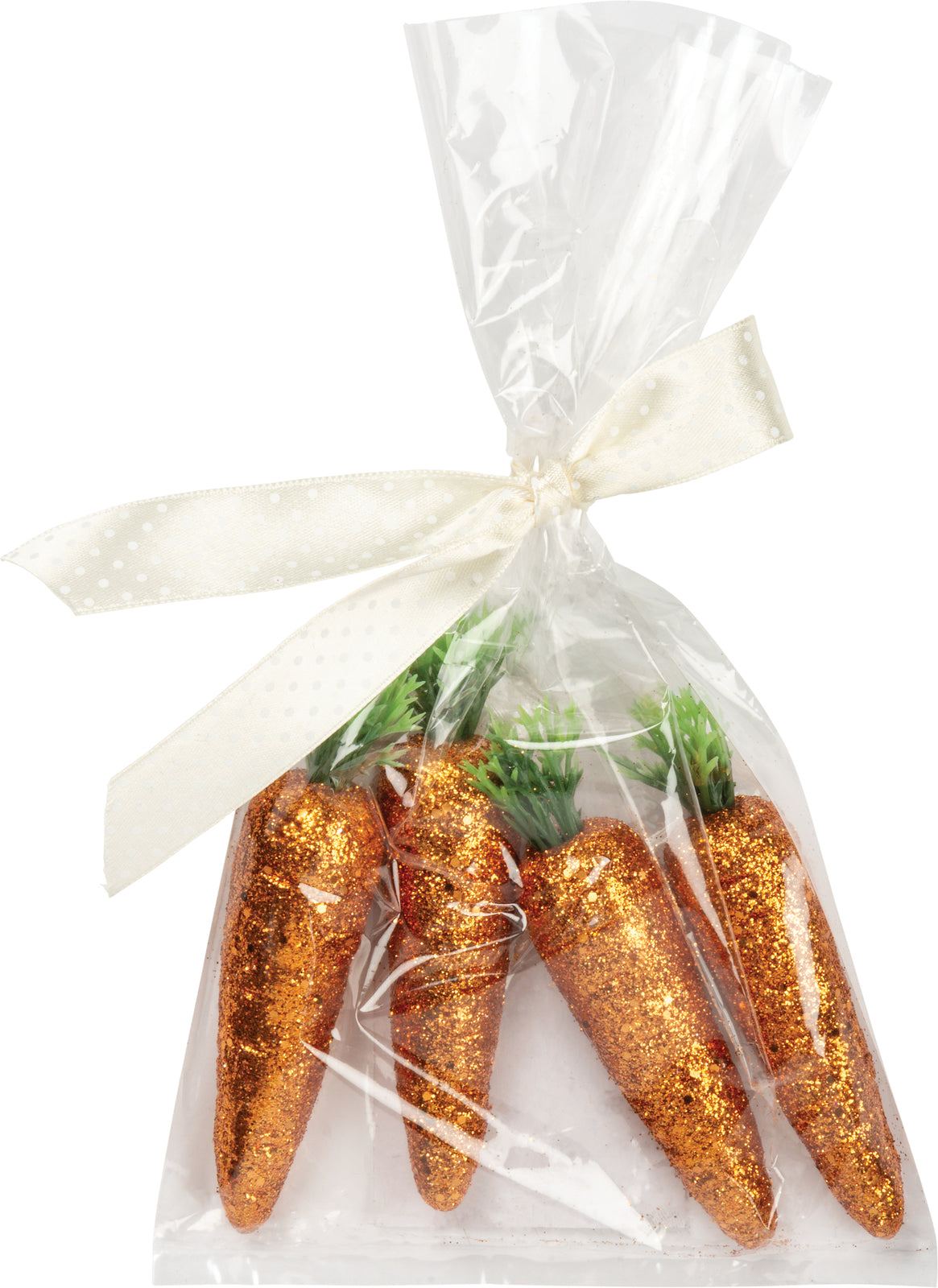 PBK Easter Decor - Glitter Carrot Ornaments 4pc Set