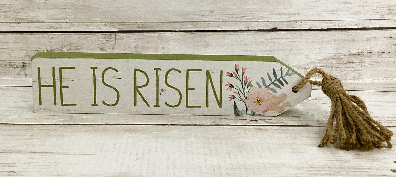HL YI Easter Decor - He Is Risen Watercolor Garden Tomb Sign 2pc