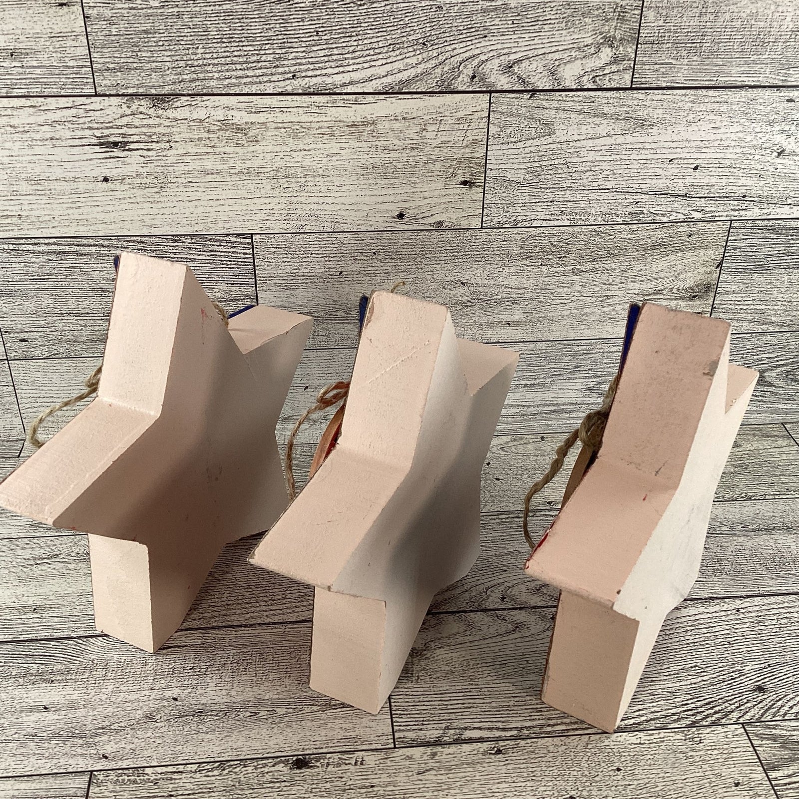 AGD Patriotic Decor - Faith Based July 4th Chunky Stars Tier Tray 3pc