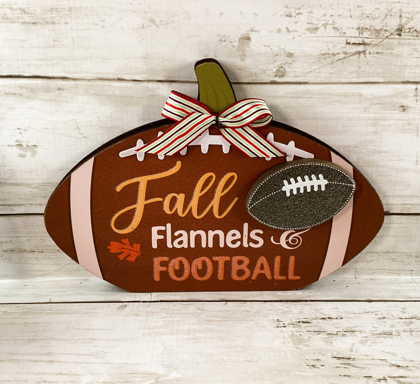 AGD Fall Decor - Flannels Football Acorn Wood Sitters 3pc Set
