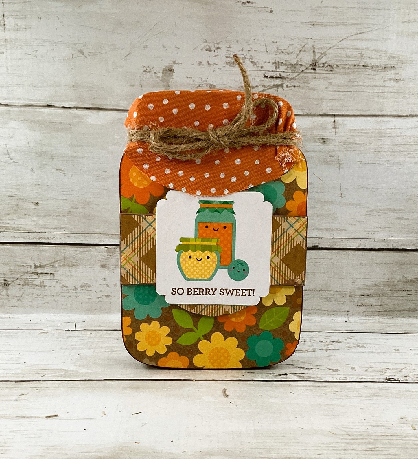 AGD Fall Decor -  Fall Decor - Chunky Wood Berry Sweet Mason Jar