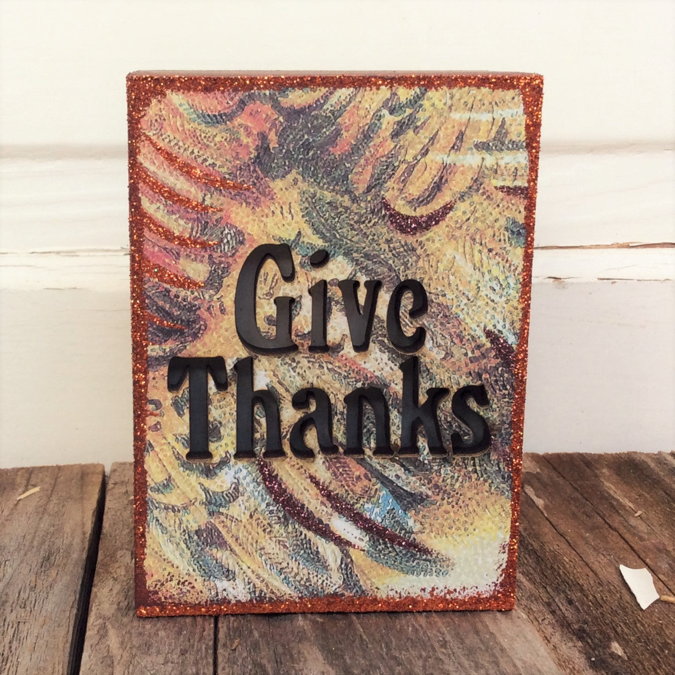 AG Designs Fall Decor -Give Thanks Night Light Box #613/74