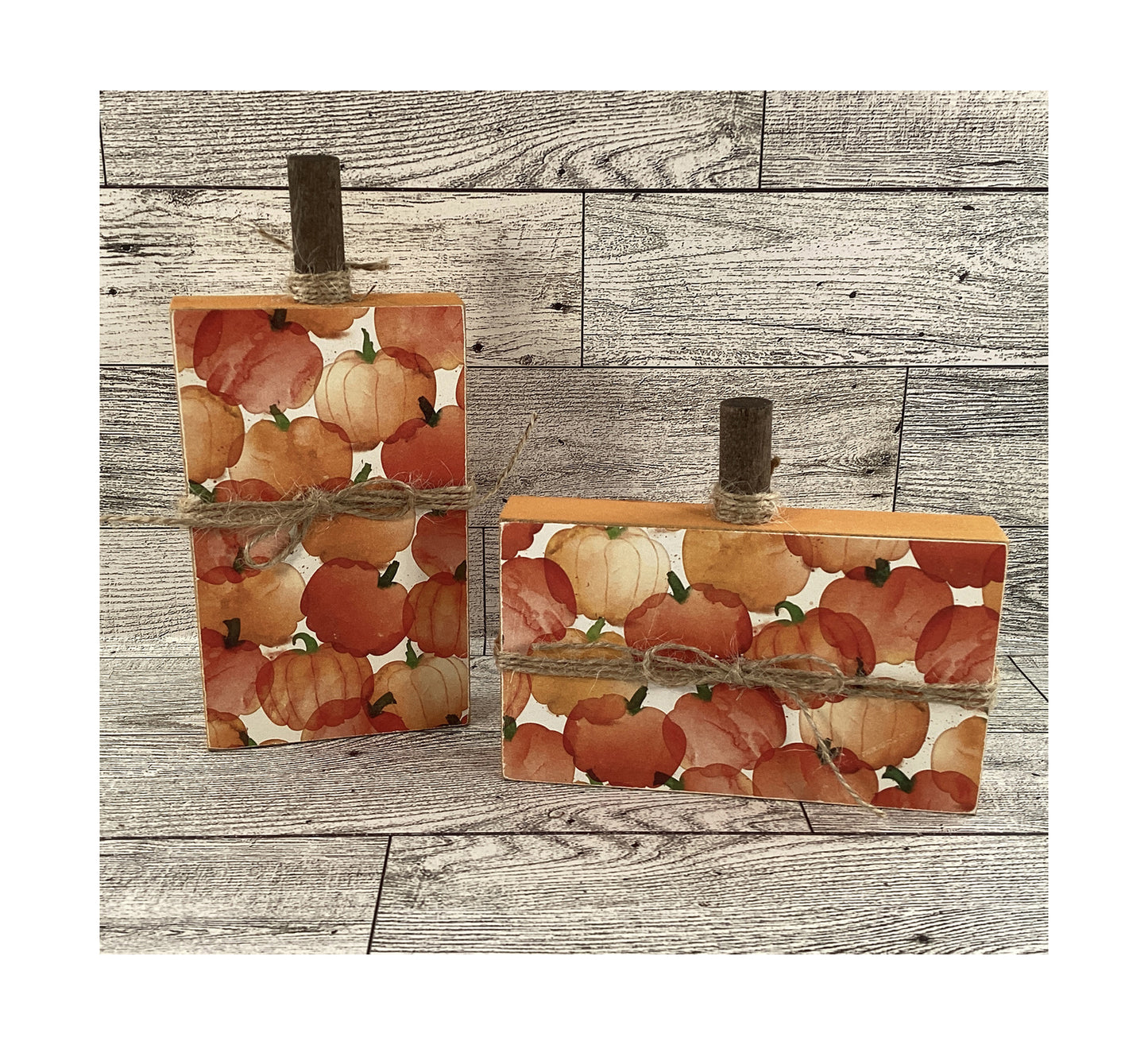 AGD Fall Decor - Wood Pumpkins Spice Booth Ladder Jar Tier Tray Set