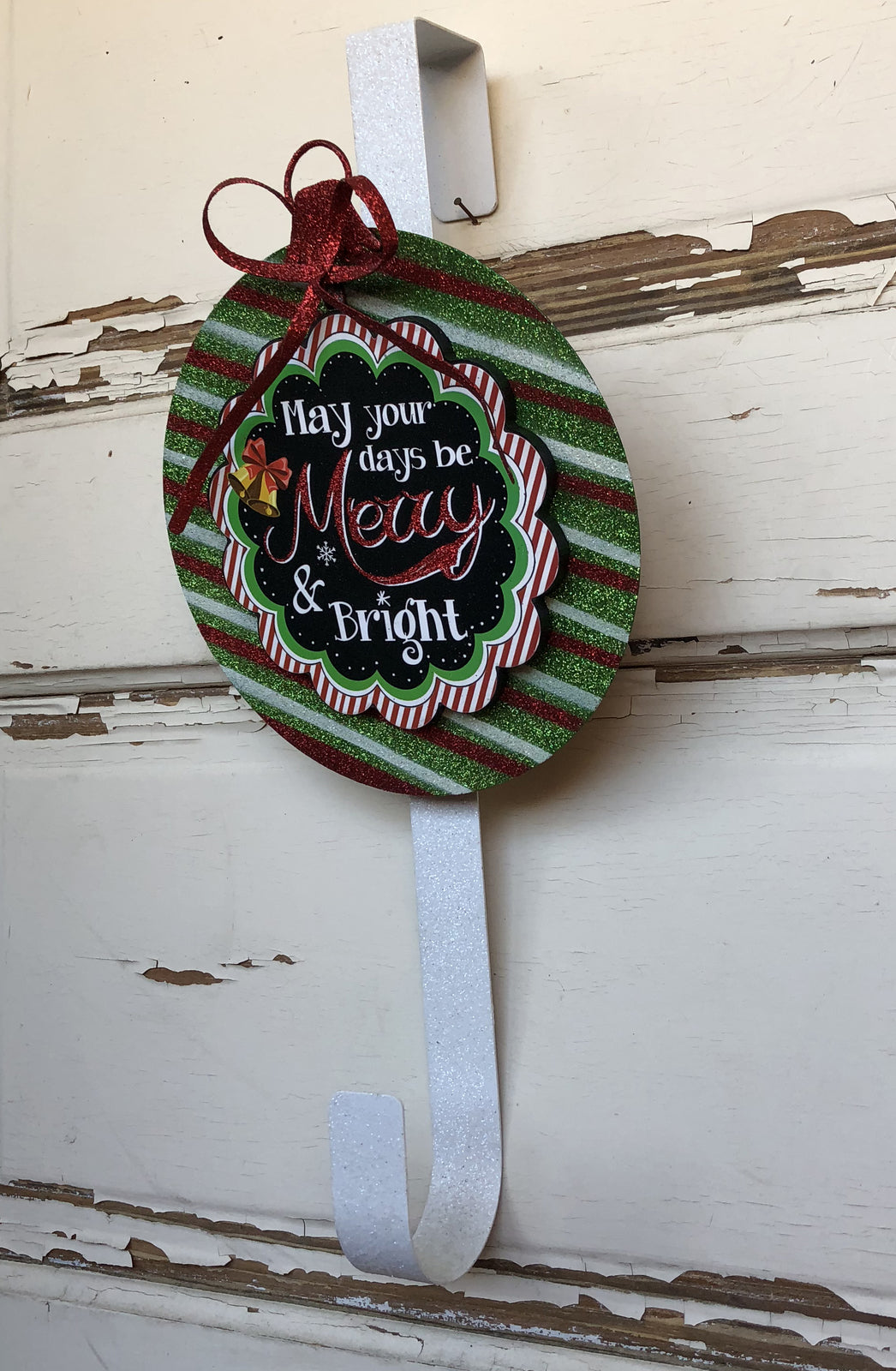 AGD Christmas Decor - Designer May Your Days Be Merry Bulb Wreath Door Hanger