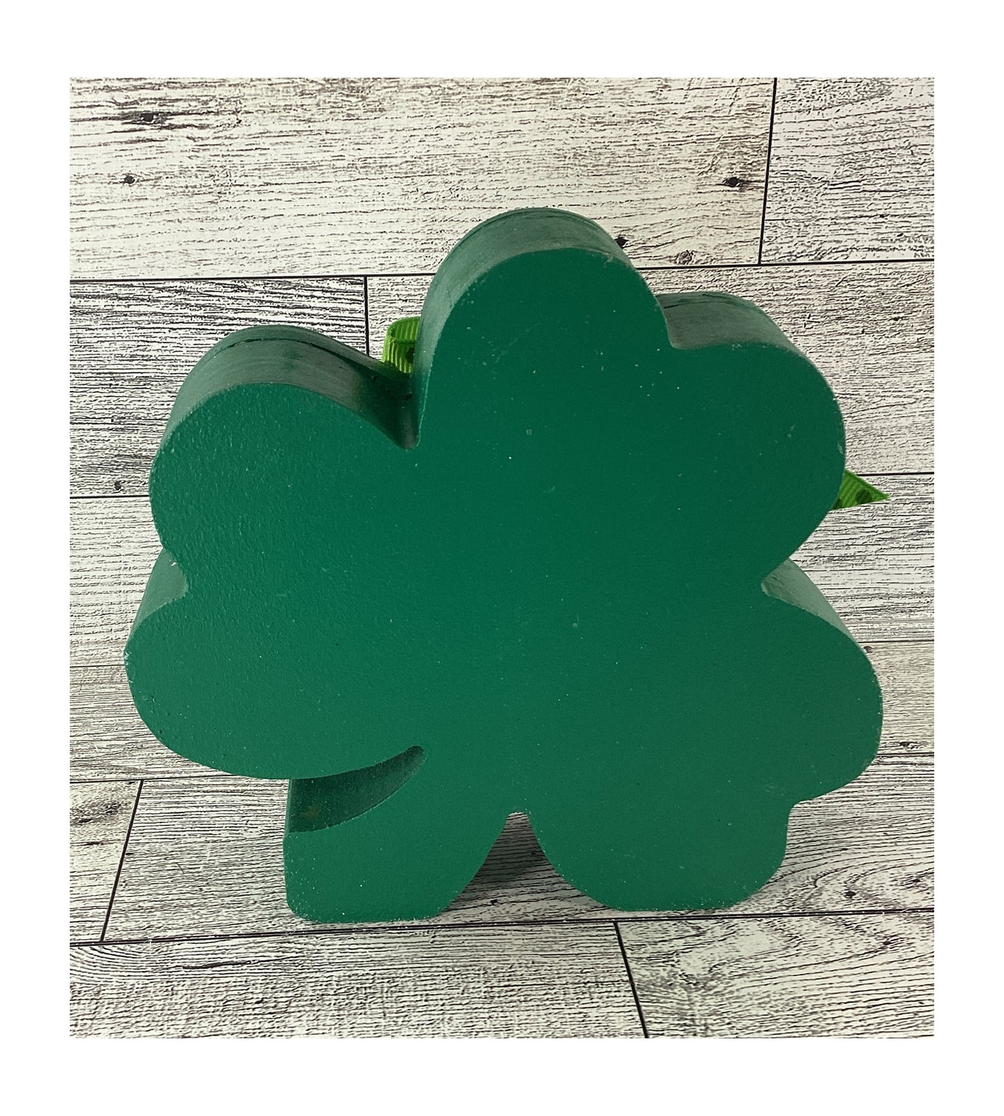 AGD Saint Patrick Decor - Irish Shamrock Chunky Wood Shaker Sitter