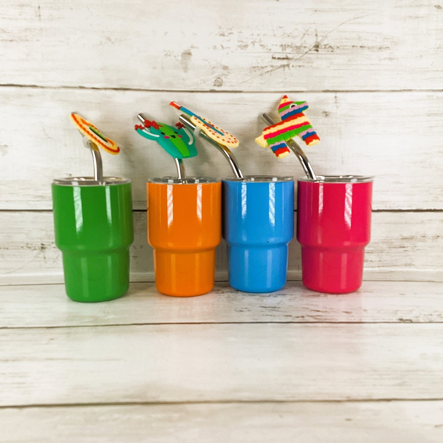 AGD Cinco De Mayo Decor - Taco Theme Mini Shot Tumblers Cups Tier Tray