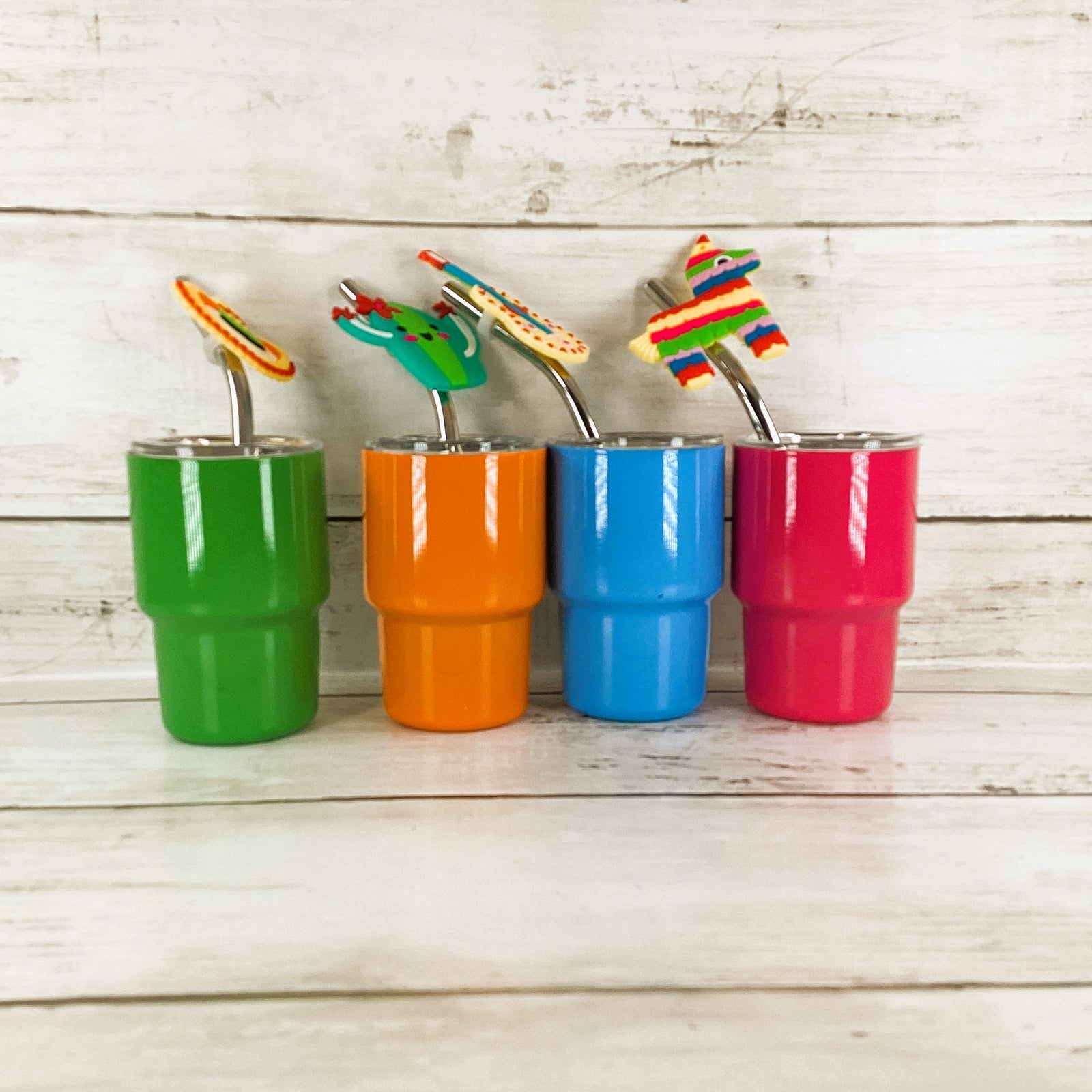 AGD Cinco De Mayo Decor - Taco Theme Mini Shot Tumblers Cups Tier Tray