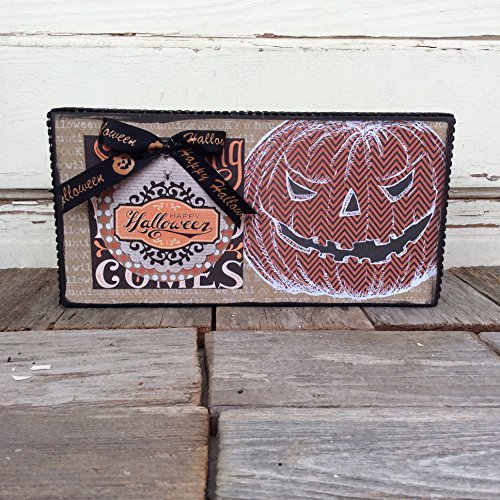AGD Halloween Decor - Happy Halloween Prim Box Sign