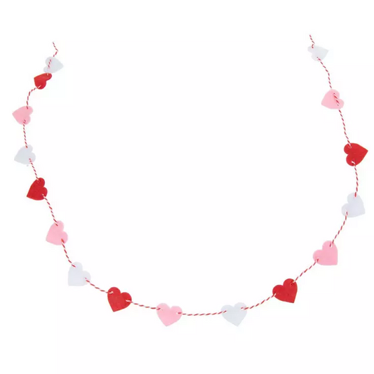HL Valentines Craft Supply - Mini Felt Heart Banner 9ft