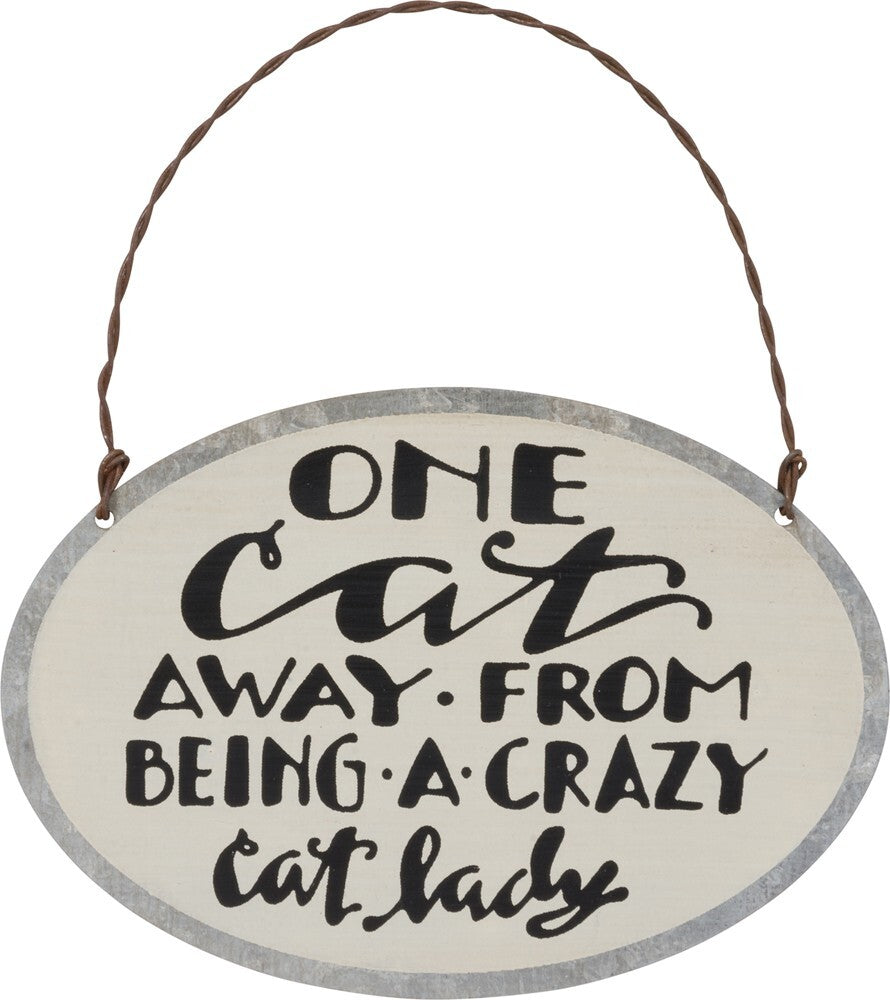 PBK Pet Decor - One Cat Away Crazy Cat Woman Ornament