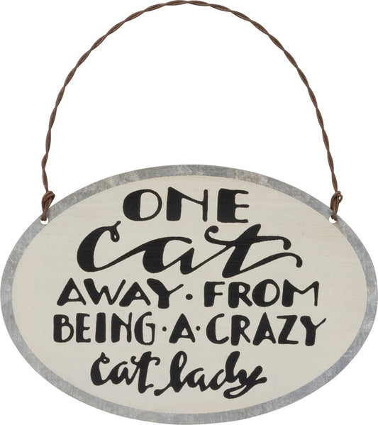 PBK Pet Decor - One Cat Away Crazy Cat Woman Ornament