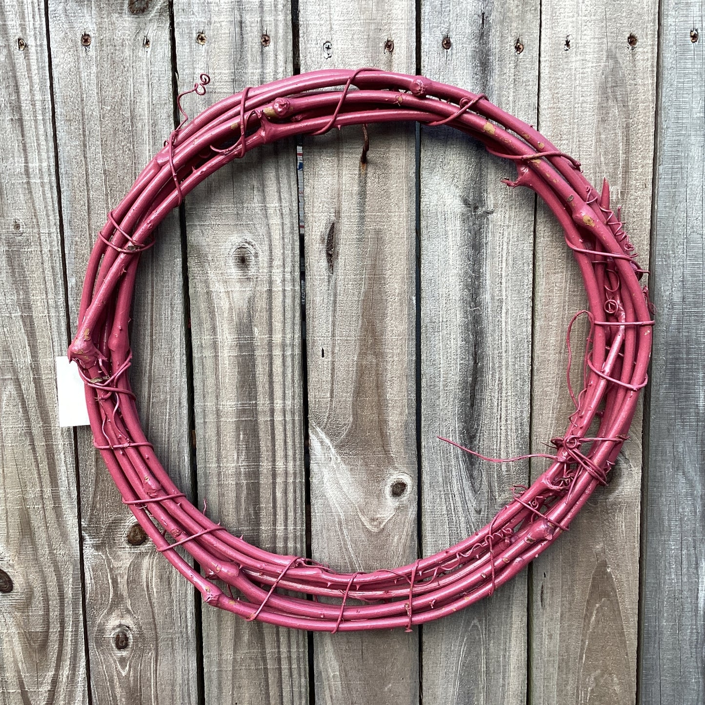 Darice Floral Craft Supply - 18-inch Pink Painted Grapevine Wreath 3pc Set