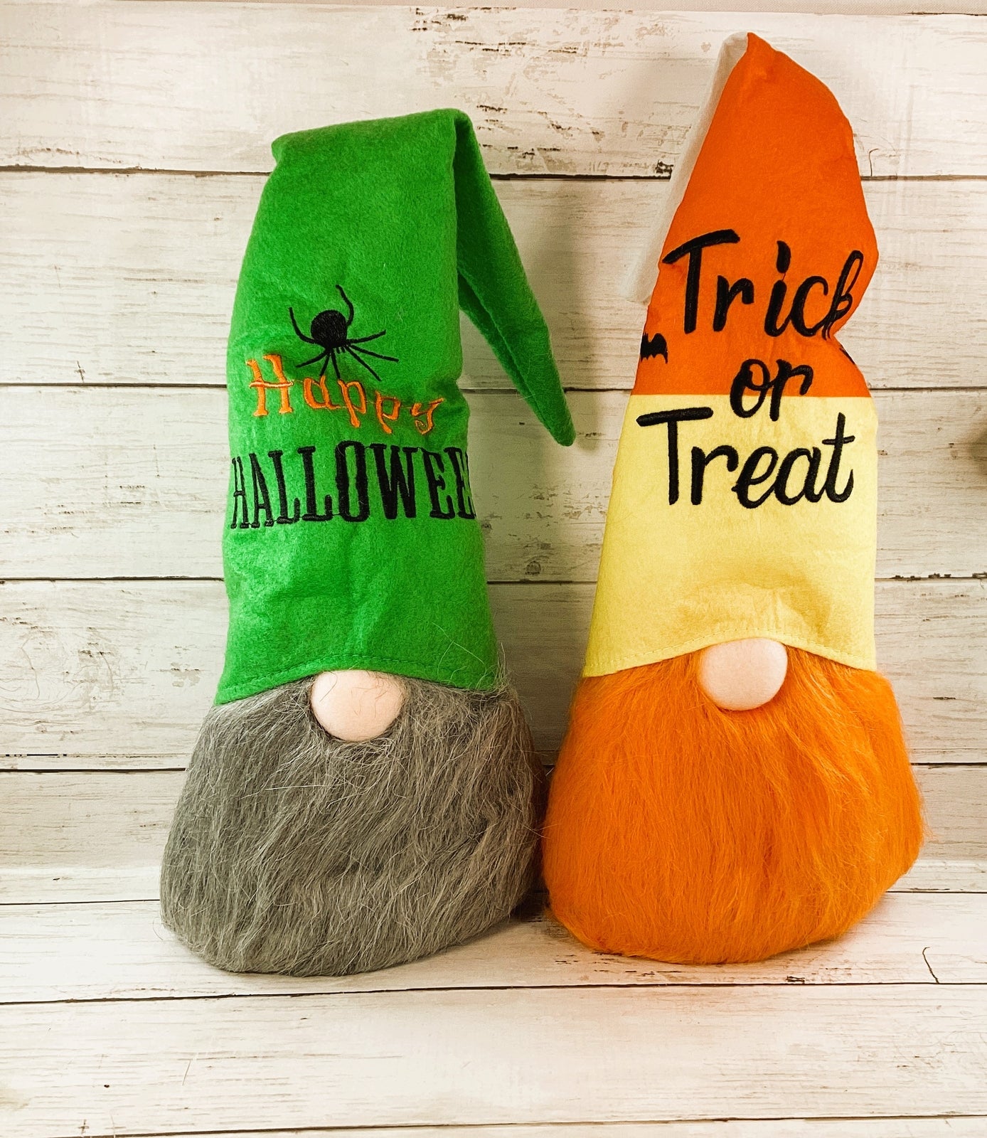 Lakeside Collections - Happy Trick Treat Candy Corn Plush Large Gnome 2pc Set