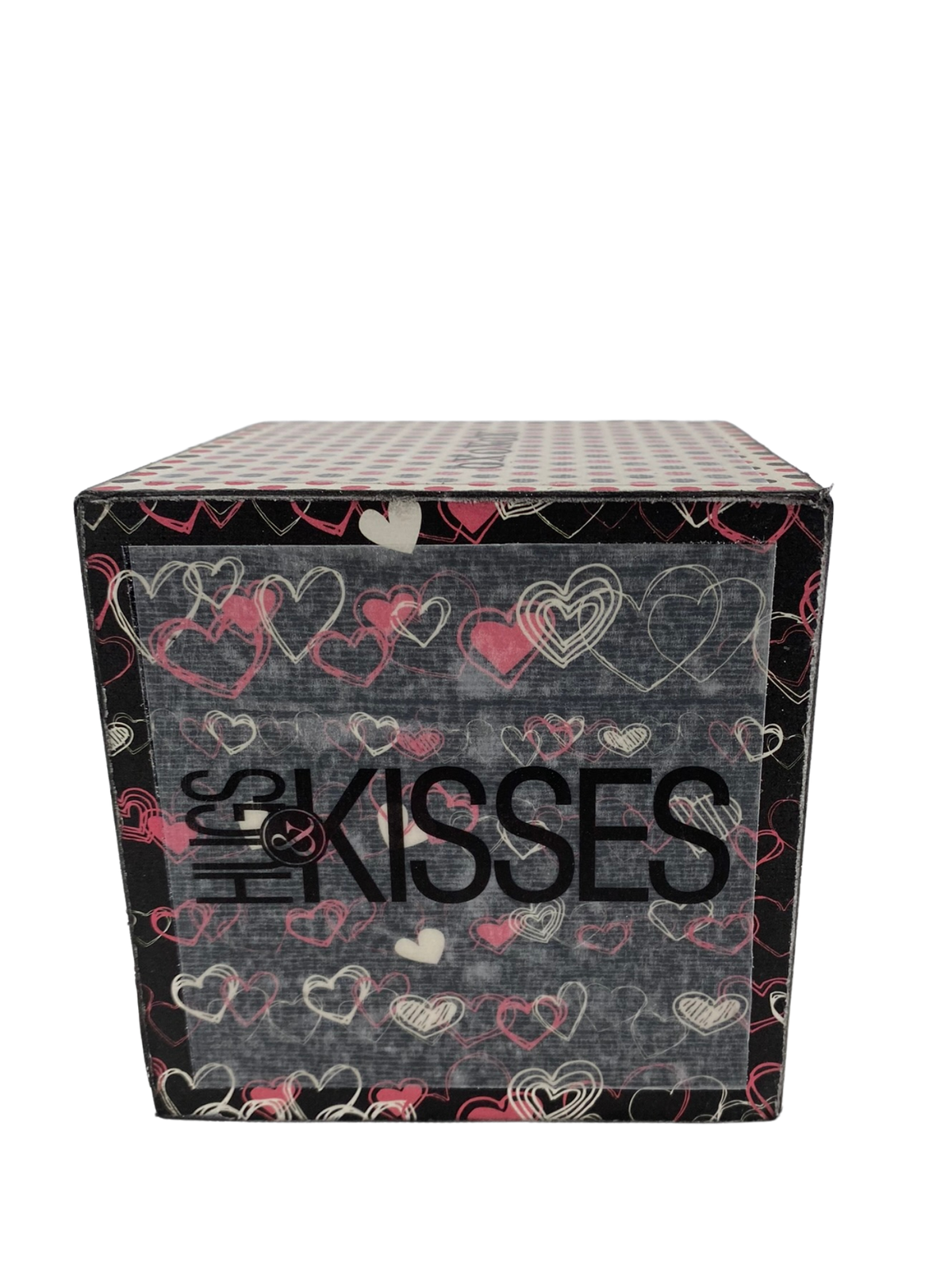 AGD Valentines Decor -  Pink White Black Love Sayings Wood Block