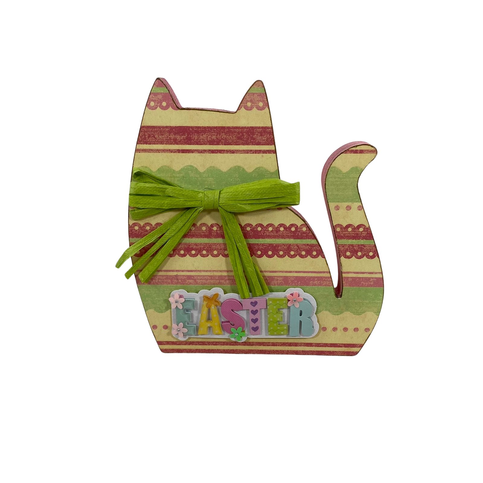 AGD Easter Decor - Spring Pastel Cat Dog Chunky Tabletop Sitter 2pc Set